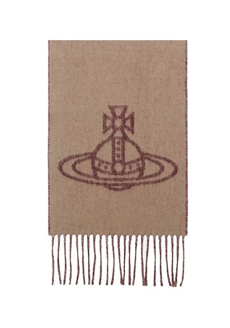 sciarpa single orb double unisex caramello VIVIENNE WESTWOOD | 81030006-W00ZHC406